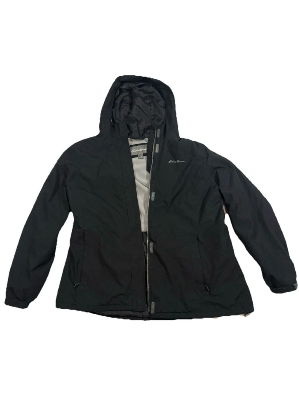 Eddie Bauer Women’s WeatherEdge Hooded Black Insulated Jacket 2XL